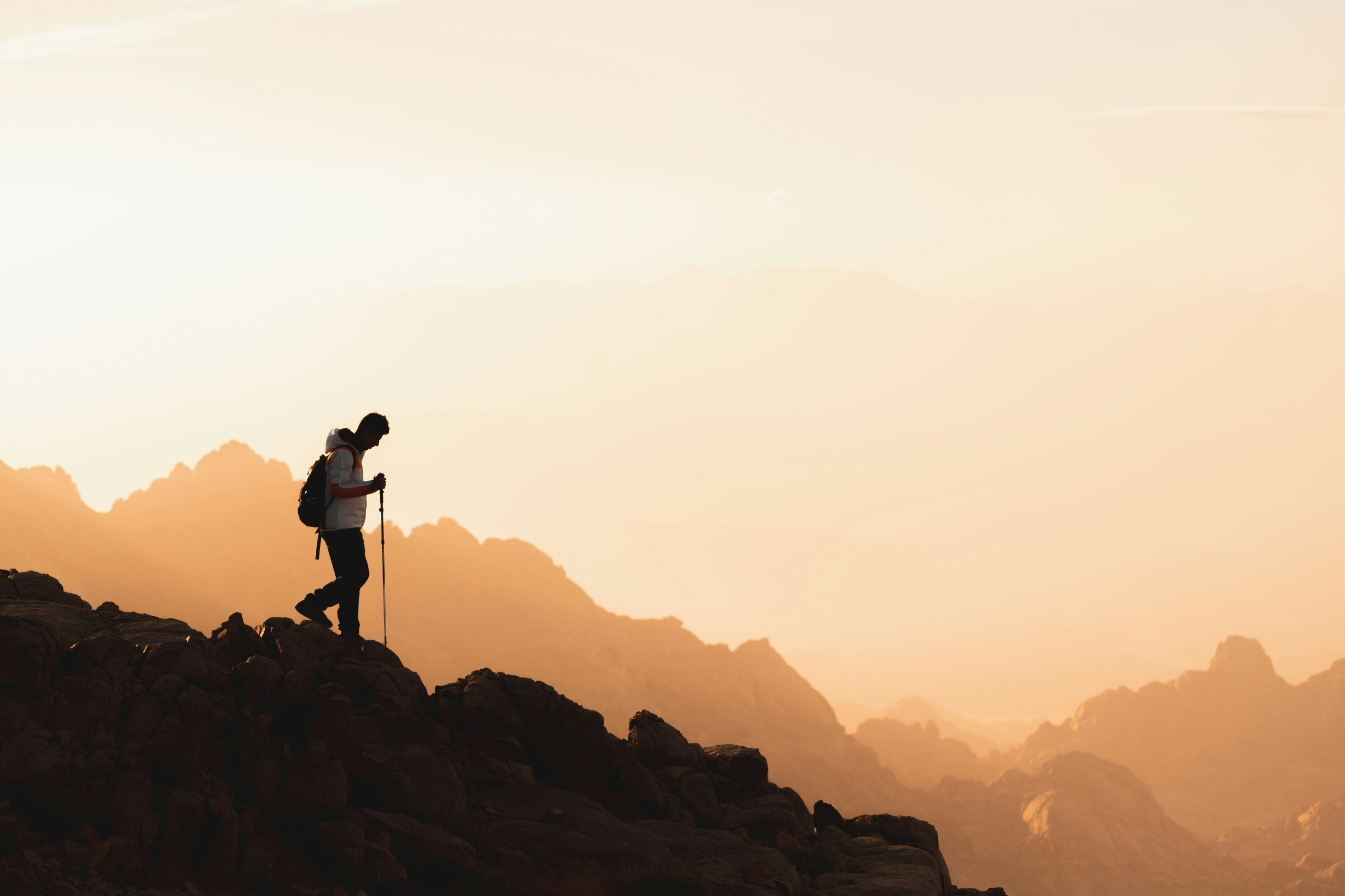 Hiker on a mountain