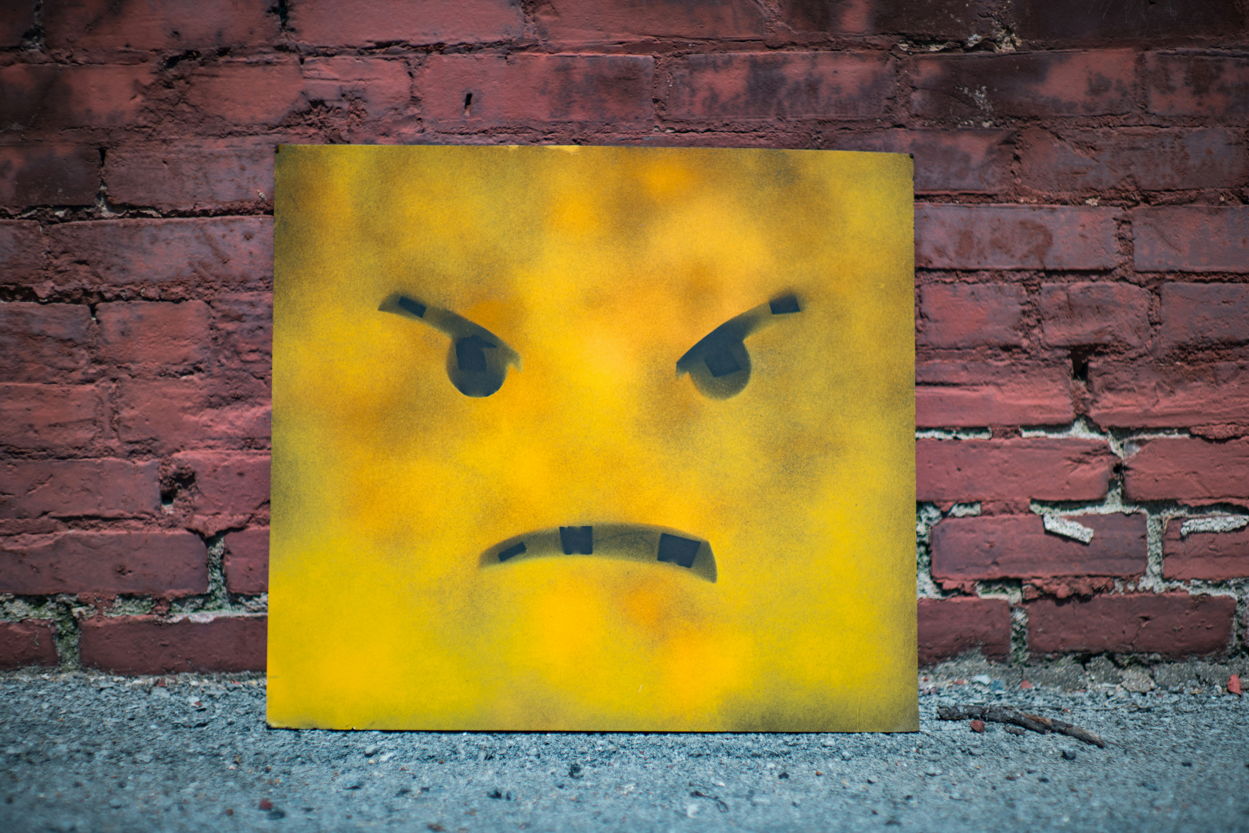 Angry face emoji